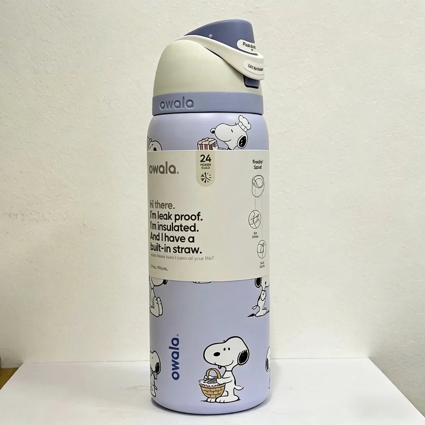New Owala Snoopy Water Bottle Exclusive Tumbler 32oz